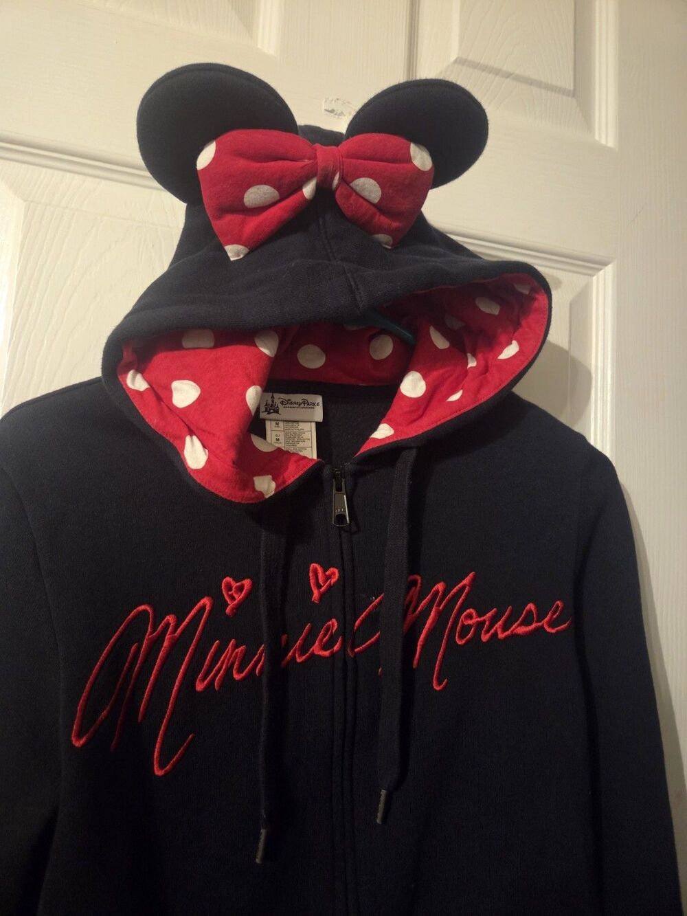 Minnie Mouse Hoodie Ears and Bow Disney Parks  Small